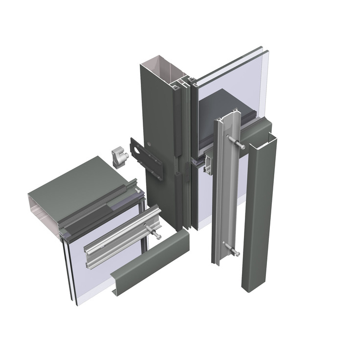 Алюминиевая фасадная система Reynaers Concept Wall 50 Киев view
