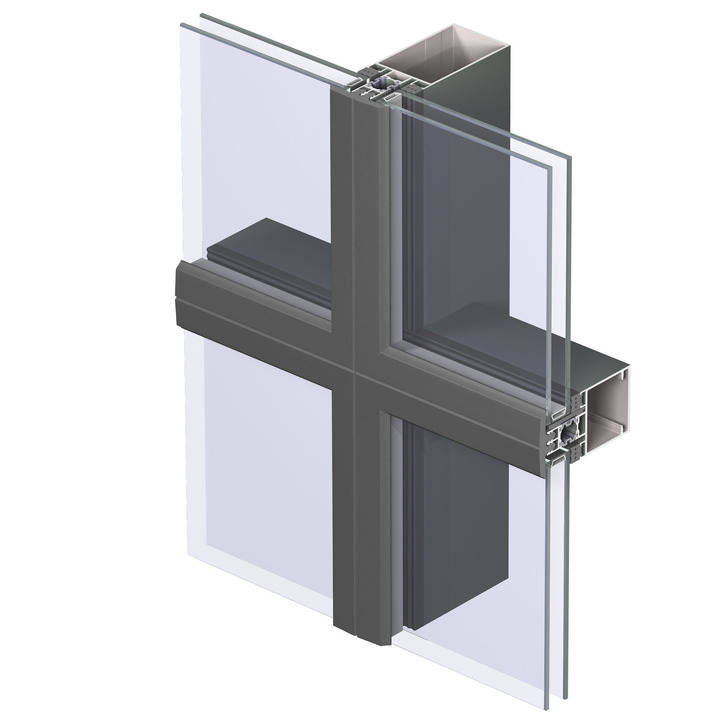 Алюминиевая фасадная система Reynaers Concept Wall 60 Киев outside