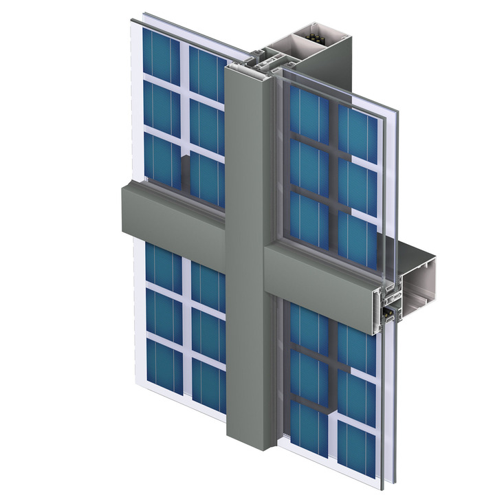 Алюминиевая фасадная система Reynaers Concept Wall 60 Киев solar