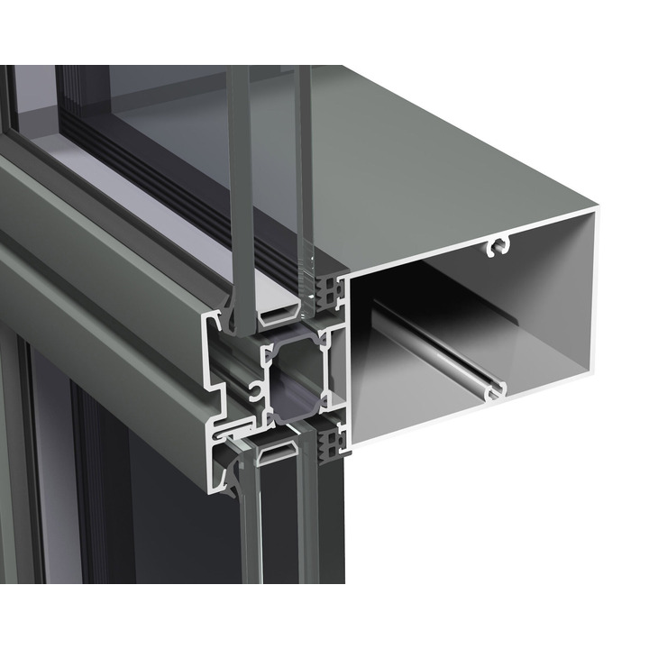 Алюминевая фасадная система Reynaers Concept Wall 65 Киев detail hor