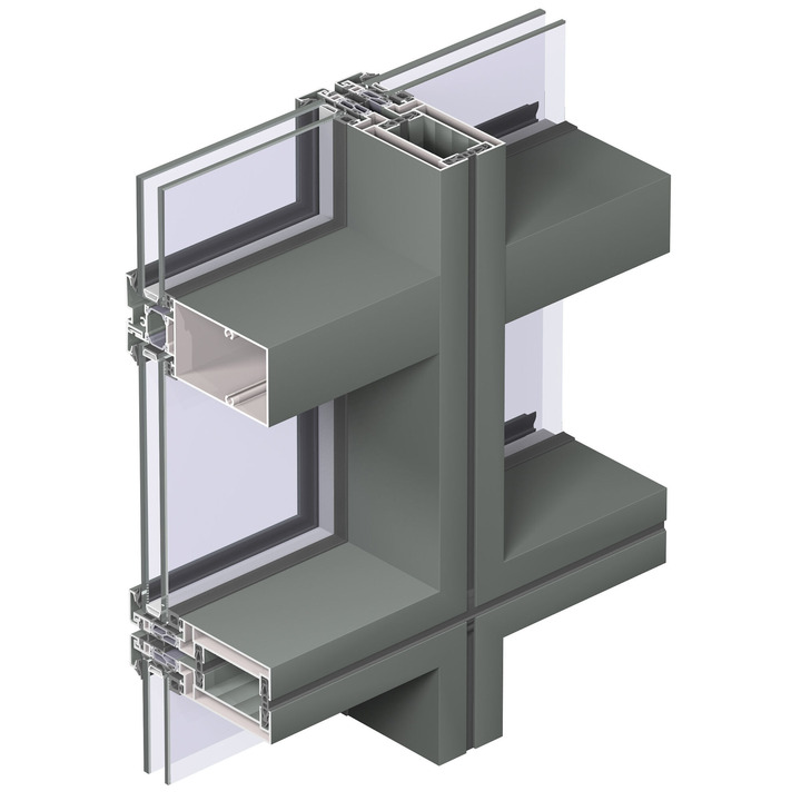 Алюминевая фасадная система Reynaers Concept Wall 65 Киев inside