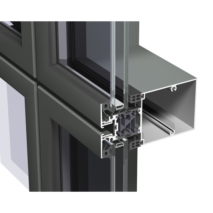 Алюминиевая фасадная система Reynaers Concept Wall 86 Киев detail hor