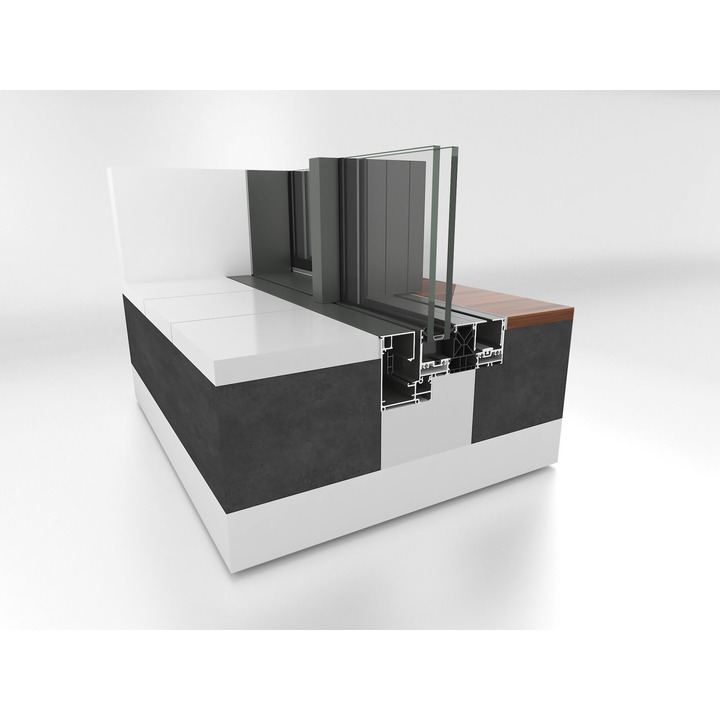 Алюминиевые раздвижные двери Reynaers Hi-Finity Киев floorapostzoomout