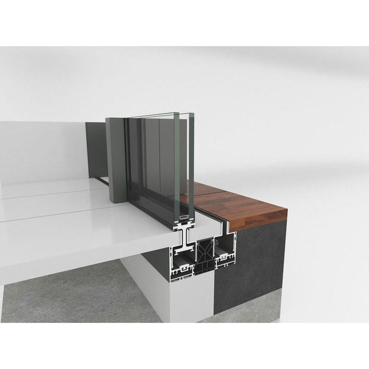 Алюминиевые раздвижные двери Reynaers Hi-Finity Киев floorbpost
